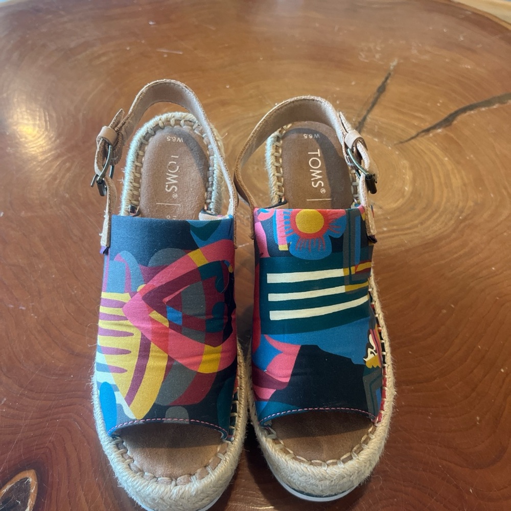 TOMS Multicolor Platform Sandals